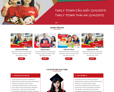 Mẫu 88 – Mẫu web khóa học, đào tạo, dịch vụ, trung tâm tiếng anh