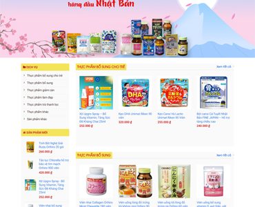 Mẫu 266 – Mẫu web bán hàng, thực phẩm chức năng, thuốc