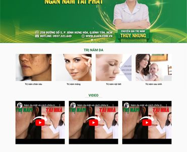 Mẫu 276 – Mẫu web thẩm mỹ viện, spa, nha khoa, làm nail